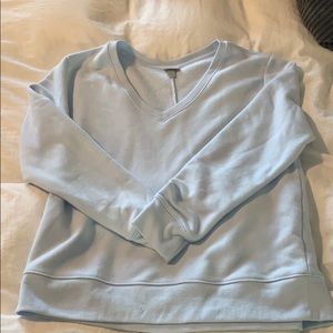 Baby blue v neck sweatshirt